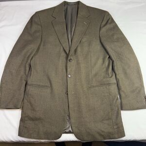 Gian Franco Ruffini Tweed Lambswool Mens 46R Jacket Herringbone Plaid Sportcoat